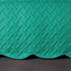 Linder Couverture molletonné surpiquage graphique (150x150 cm - Vert)* Couverture