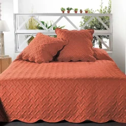 Linder Couverture molletonné surpiquage graphique (180x240 cm - Cuivre)* Couverture