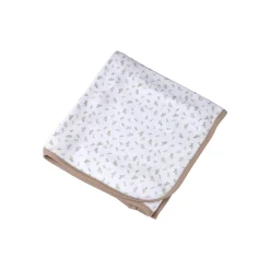 Bébé Douceur Couverture nature en coton bio (75x75 cm - Blanc)* Couverture