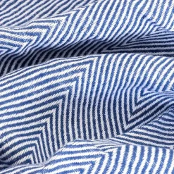 Sacasa Couverture plaid 100% coton bleu marine avec franges 180x220cm ZIGORA -* Boutis, Couvre-Lit, Édredon