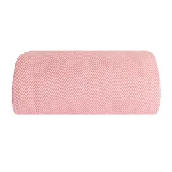 Sacasa Couverture plaid 100% coton rose saumon avec franges 180x220cm ZIGORA -* Boutis, Couvre-Lit, Édredon