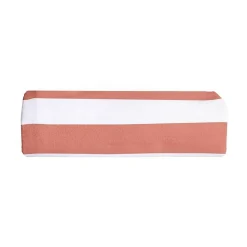 Sacasa Couverture plaid 100% coton rose saumon avec pompons 130x170cm SLAVANN -* Boutis, Couvre-Lit, Édredon