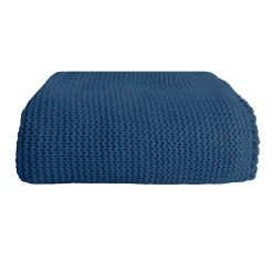 Couverture plaid bleu saphir 130x170cm TRICOVA -><noscript><img width=