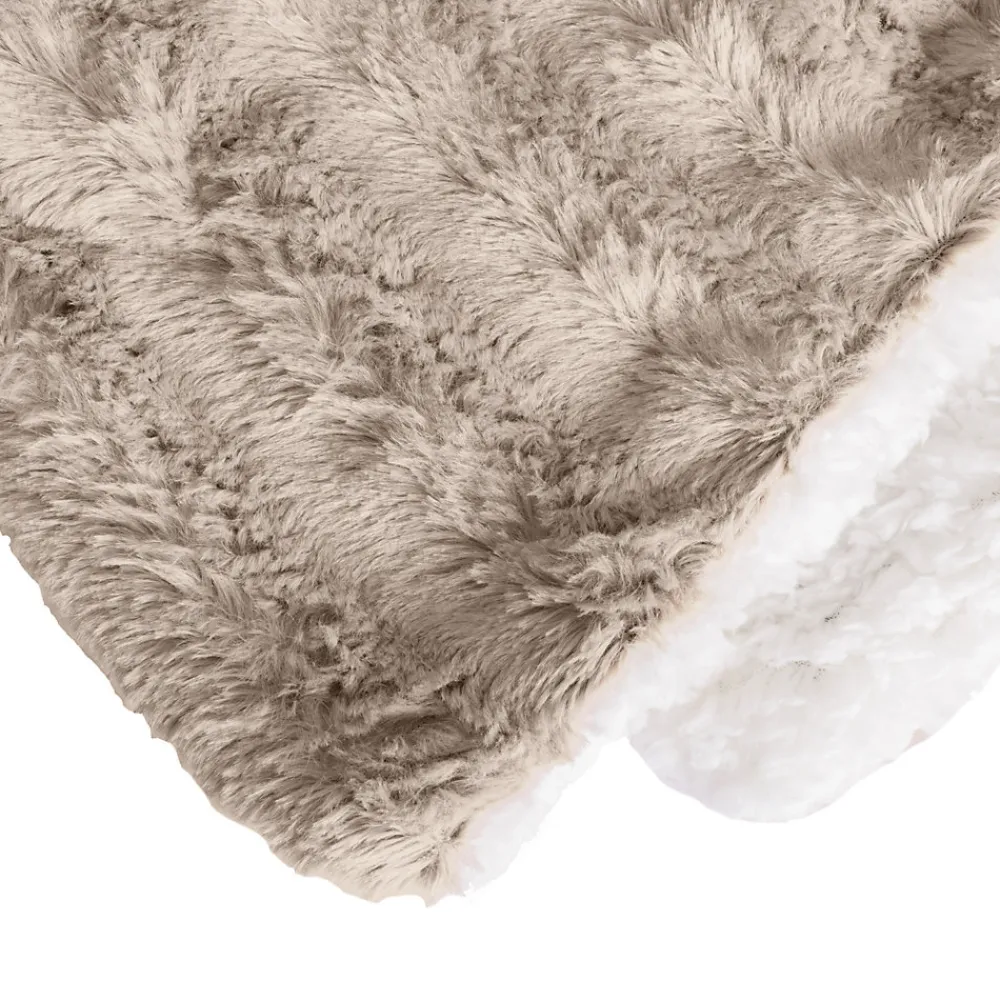 Couverture plaid en polyester beige 130x170 cm - Collection BERGIL ->Sacasa Clearance