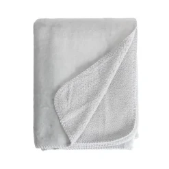 Sacasa Couverture plaid gris clair 130x170cm SMOOTIK -* Boutis, Couvre-Lit, Édredon