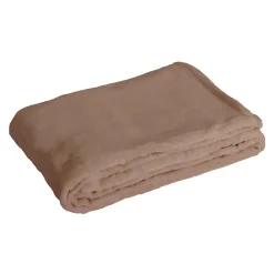 Couverture Plaid marron FLANBERG en Polyester - 180x220 cm ->Sacasa Online