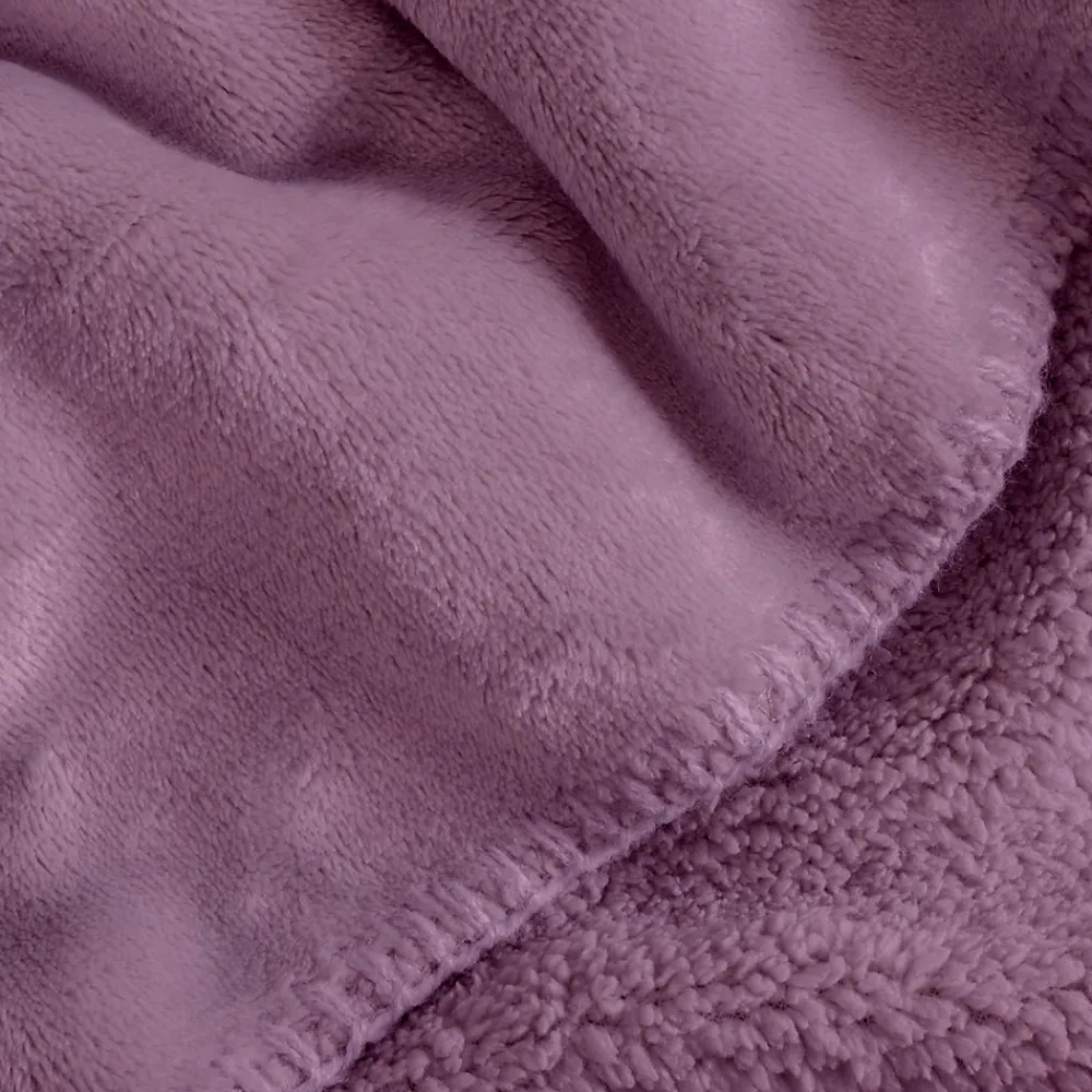 Couverture plaid violette 130x170cm SMOOTHY ->Sacasa