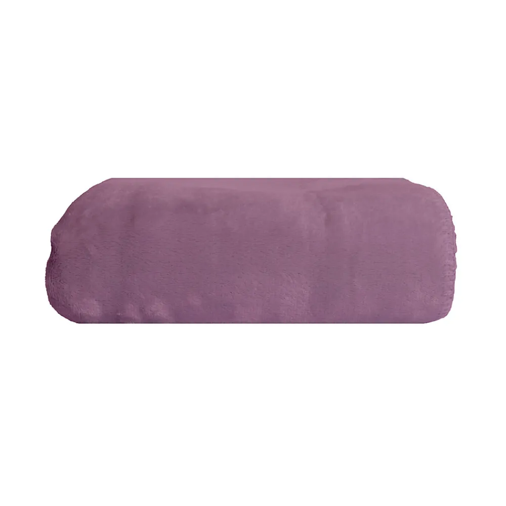 Couverture plaid violette 130x170cm SMOOTHY ->Sacasa