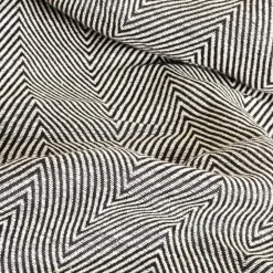 Sacasa Couverture plaid ZIGORA en coton 100 % - Noir avec franges 180x220 cm -* Boutis, Couvre-Lit, Édredon