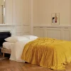 Couverture polaire - - Effet côtelé 3D (240x260 cm - Jaune)>Toison d'Or Online