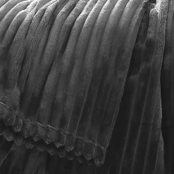 Toison d'Or Couverture polaire - - Effet côtelé 3D (150x240 cm - Gris Foncé)* Couverture