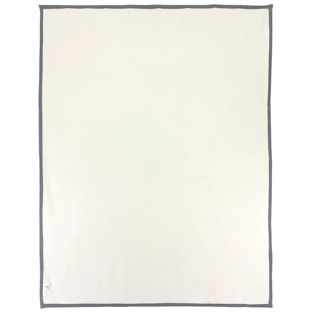 Couverture polaire luxe 180x220 cm 100% polyester 430g/m2 NARVIK Gris Acier>Linnea