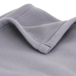 Couverture polaire 180x220 cm 100% Polyester 350g/m2 TEDDY Gris Acier><noscript><img width=