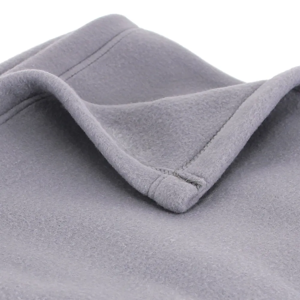 Couverture polaire 180x220 cm 100% Polyester 350g/m2 TEDDY Gris Acier>Linnea Online