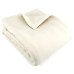 Couverture polaire 240x300 cm 100% Polyester 350g/m2 TEDDY Blanc Naturel>Linnea New