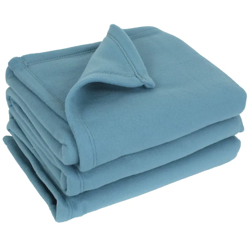 Linnea Couverture polaire 240x300 cm 100% Polyester 350g/m2 TEDDY Bleu Lac* Couverture