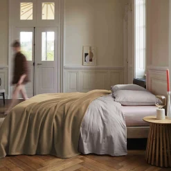 Couverture polaire 220x240 cm 100% Polyester 350g/m2 TEDDY Marron Sable>Linnea Discount