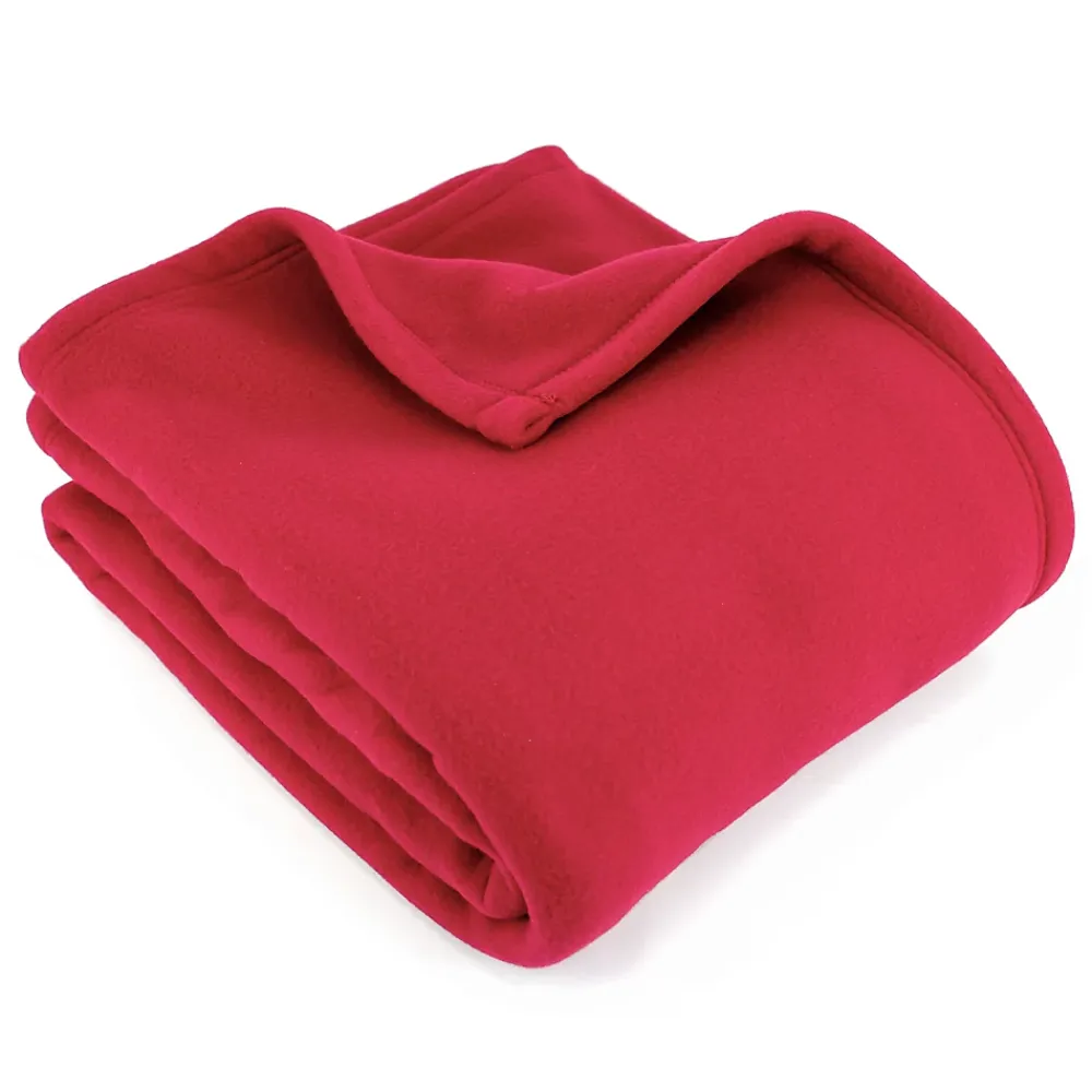 Linnea Couverture polaire 220x240 cm 100% Polyester 350g/m2 TEDDY Rouge Framboise* Couverture