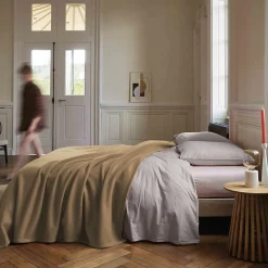 Linnea Couverture polaire 180x220 cm 100% Polyester 350g/m2 TEDDY Marron Sable* Couverture