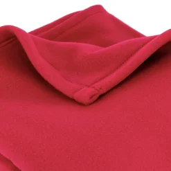 Couverture polaire 180x220 cm 100% Polyester 350g/m2 TEDDY Rouge Framboise><noscript><img width=