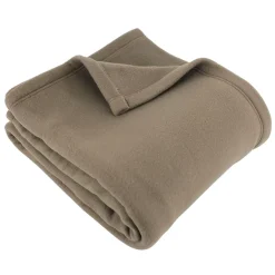 Linnea Couverture polaire 240x300 cm 100% Polyester 350g/m2 TEDDY Marron Taupe* Couverture