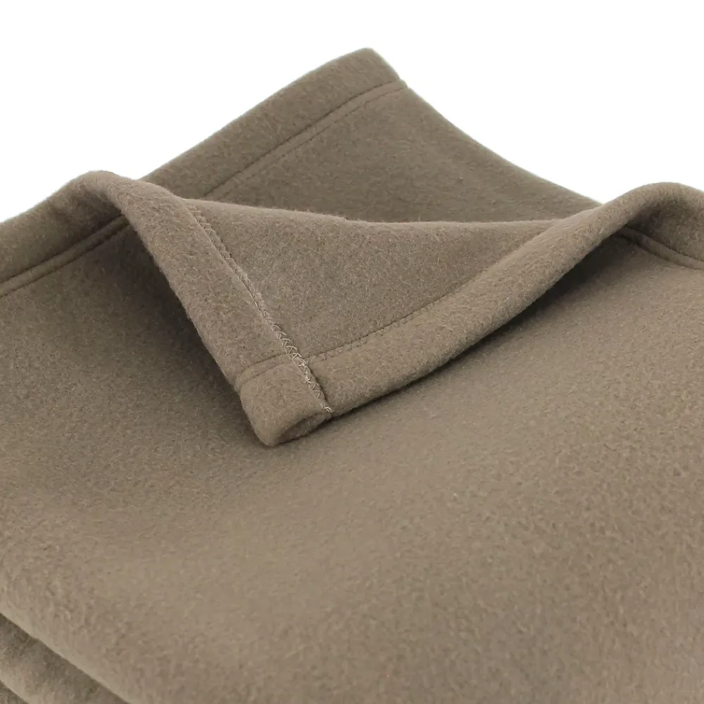 Linnea Couverture polaire 240x300 cm 100% Polyester 350g/m2 TEDDY Marron Taupe* Couverture