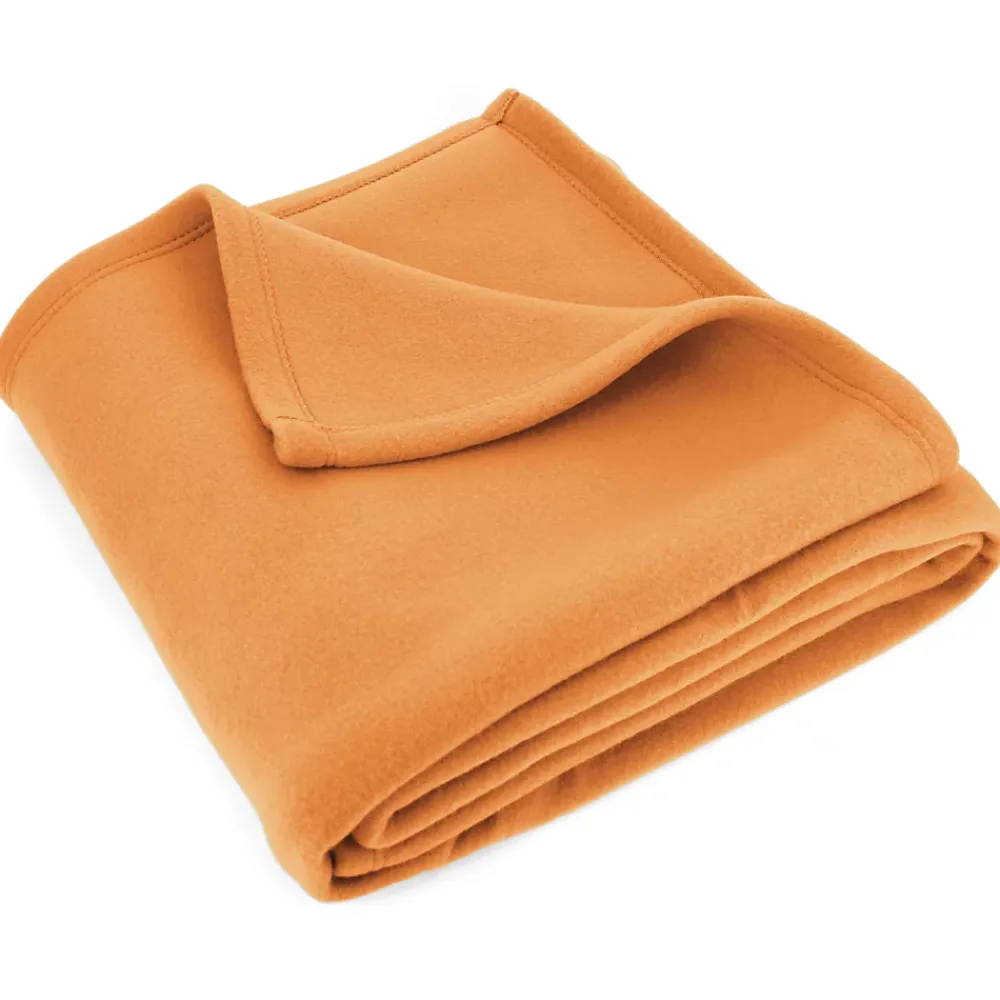 Linnea Couverture polaire 240x260 cm Isba Miel 100% Polyester 320g/m2 non-feu* Couverture