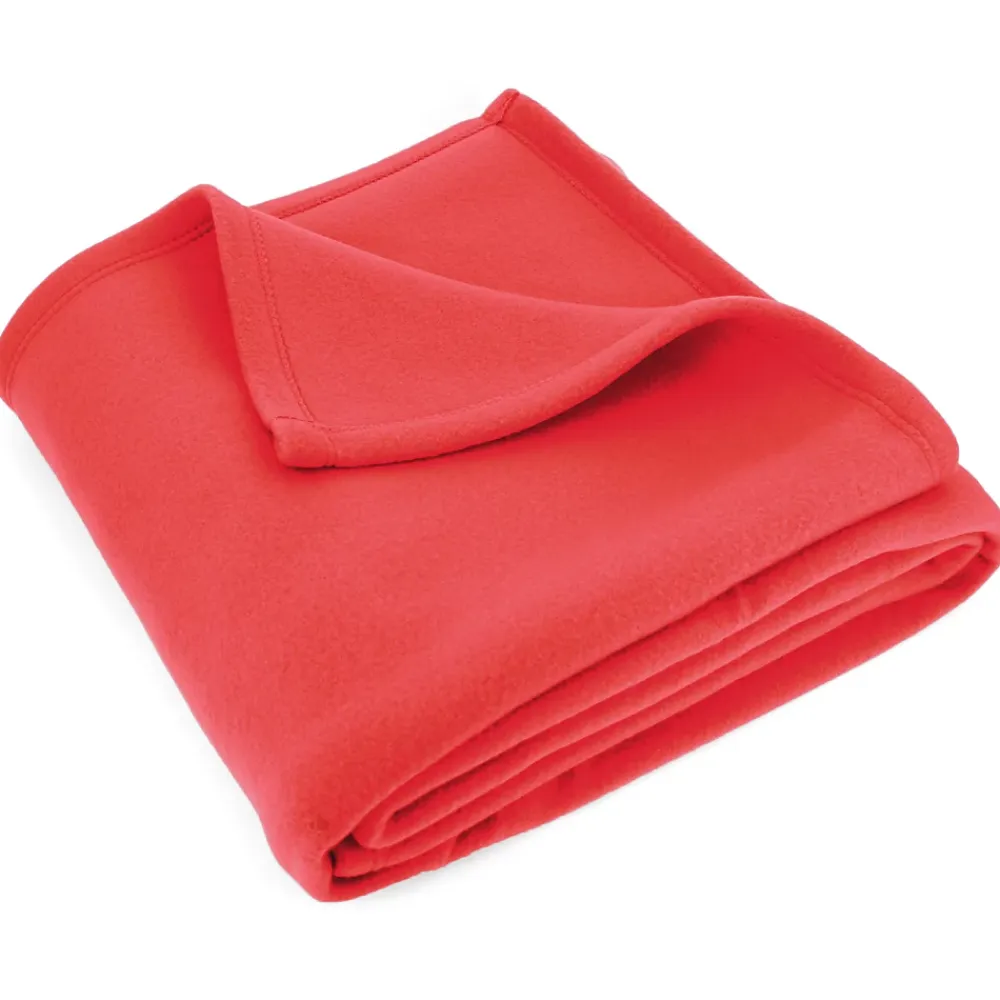 Linnea Couverture polaire 180x220 cm Isba Fraise 100% Polyester 320g/m2 non-feu* Couverture