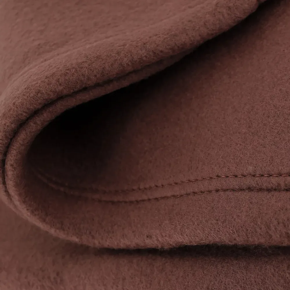 Linnea Couverture polaire 180x220 cm Isba marron Chocolat 100% Polyester 320g/m2 non-feu* Couverture