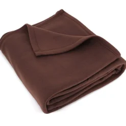 Linnea Couverture polaire 180x220 cm Isba marron Chocolat 100% Polyester 320g/m2 non-feu* Couverture