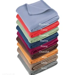 Couverture polaire 240x260 cm Isba Marine 100% Polyester 320g/m2 non-feu><noscript><img width=