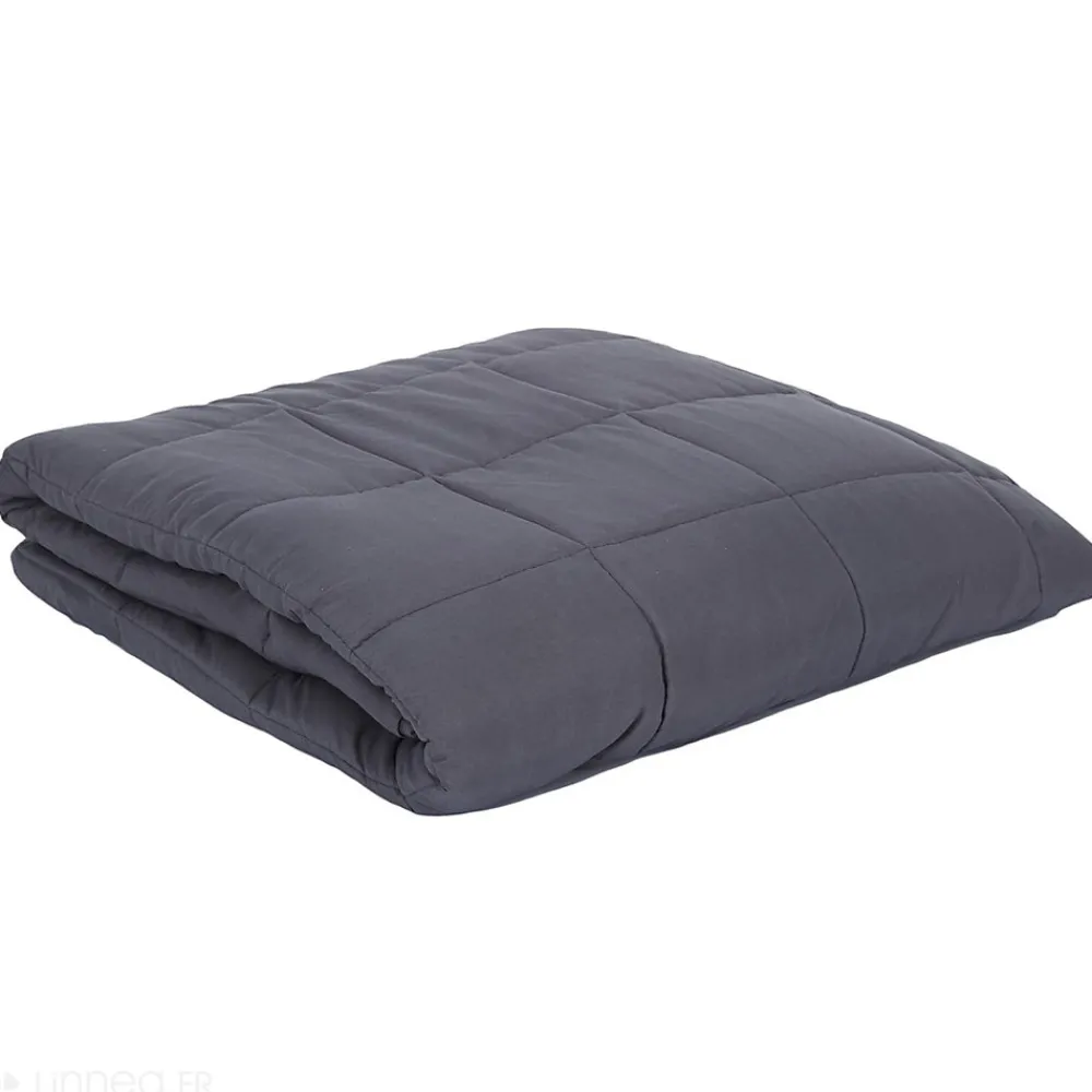 Couverture pondérée en polyester 7kg 150x200 cm LAVISH grise>Linnea Discount