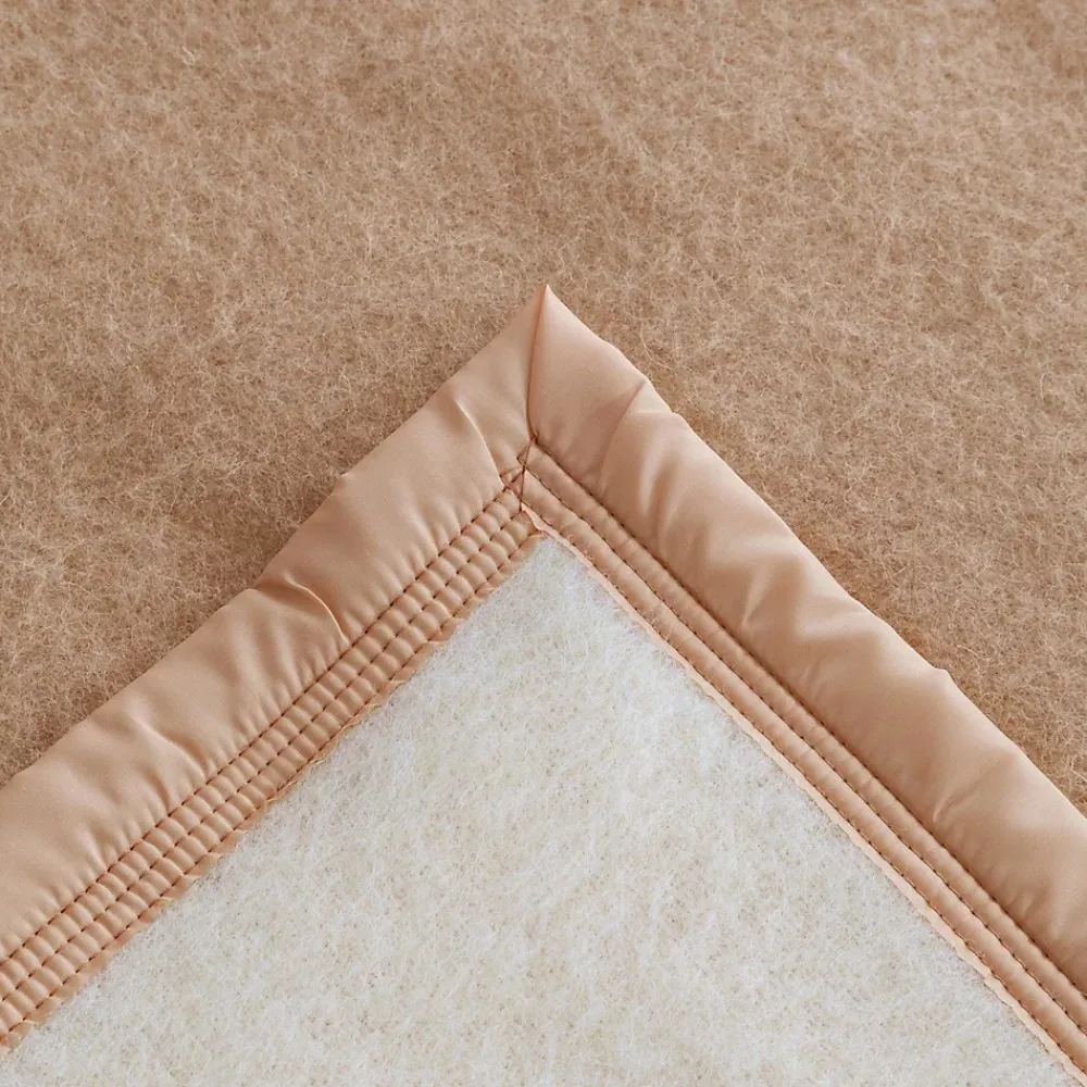 Linnea Couverture pure laine vierge Woolmark 500g/m² VOLTA 240x300 cm Marron Sable* Couverture