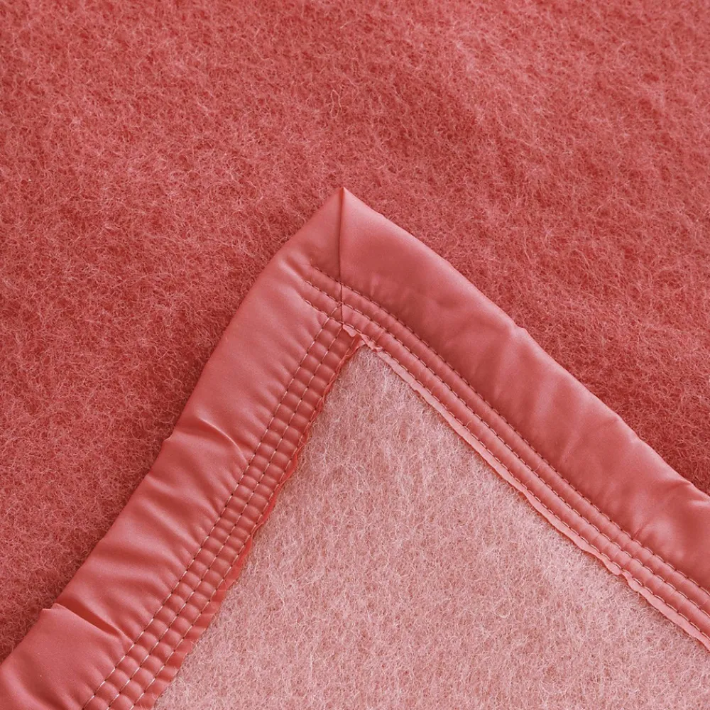 Couverture pure laine vierge Woolmark 500g/m² VOLTA 220x240 cm Rouge Bois de rose>Linnea Hot