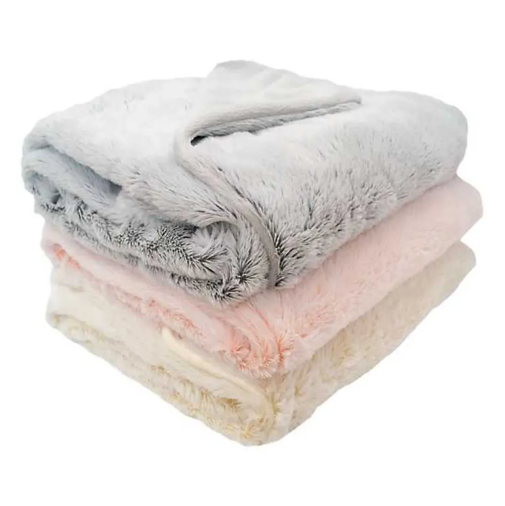 Couverture snow doublée Microdoux (75x100 cm - Ecru)>Domiva New