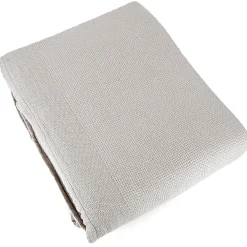 Linnea Couverture été 240x260 cm coton recyclé 365g/m2 RIVIERA gris perle* Couverture