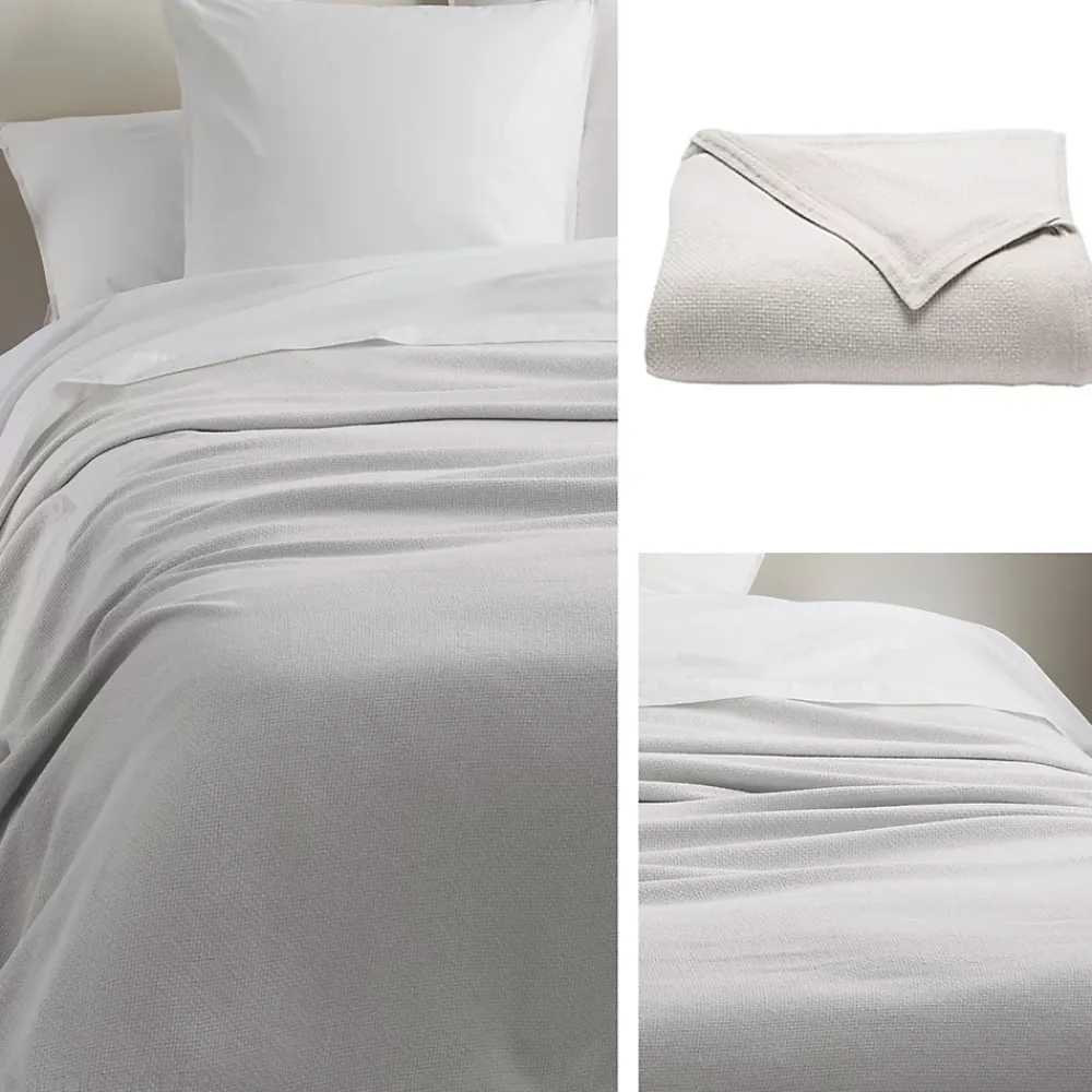 Linnea Couverture été 240x260 cm coton recyclé 365g/m2 RIVIERA gris perle* Couverture