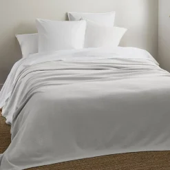 Linnea Couverture été 240x260 cm coton recyclé 365g/m2 RIVIERA gris perle* Couverture