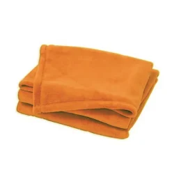 Couverture unie et colorée (75x100 cm - Orange)* Couverture