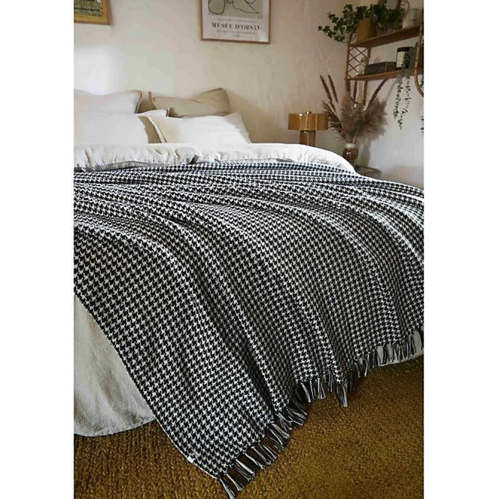 L'Effet Papillon Couvre lit à franges tissé teint "Gaspard" 240 x 260 cm* Boutis, Couvre-Lit, Édredon
