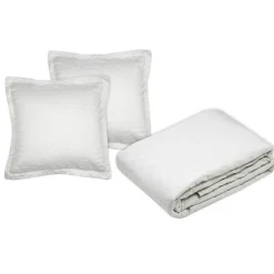 Lovely Casa Couvre lit boutis réversible 240x220 avec 2 taies coloris naturel* Boutis, Couvre-Lit, Édredon