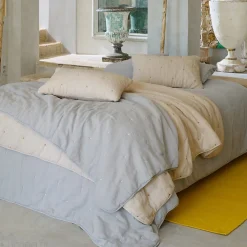 Couvre lit capitonné en mousseline de coton 180x240 cm ANDROS beige ficelle>Linnea Hot