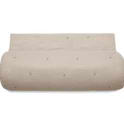 Couvre lit capitonné en mousseline de coton 260x240 cm ANDROS beige ficelle>Linnea New