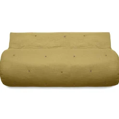 Couvre lit capitonné en mousseline de coton 180x240 cm ANDROS jaune jasmin>Linnea Best
