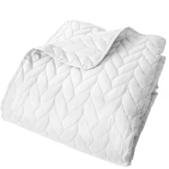Home Maison Couvre lit en microfibre dessin par ultrason (240x220 cm - Blanc)* Boutis, Couvre-Lit, Édredon