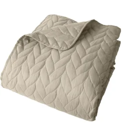 Couvre lit en microfibre dessin par ultrason (240x220 cm - Naturel)>Home Maison Best