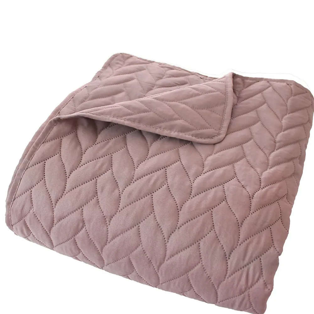 Couvre lit en microfibre dessin par ultrason (240x220 cm - Rose poudré)>Home Maison Hot