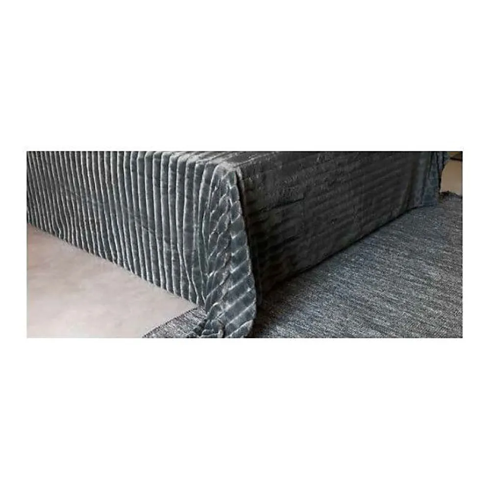 Vent Du Sud Couvre lit "Hermine" toutes dimensions - Ardoise - 180 x 230 cm pour lit 1 place* Boutis, Couvre-Lit, Édredon