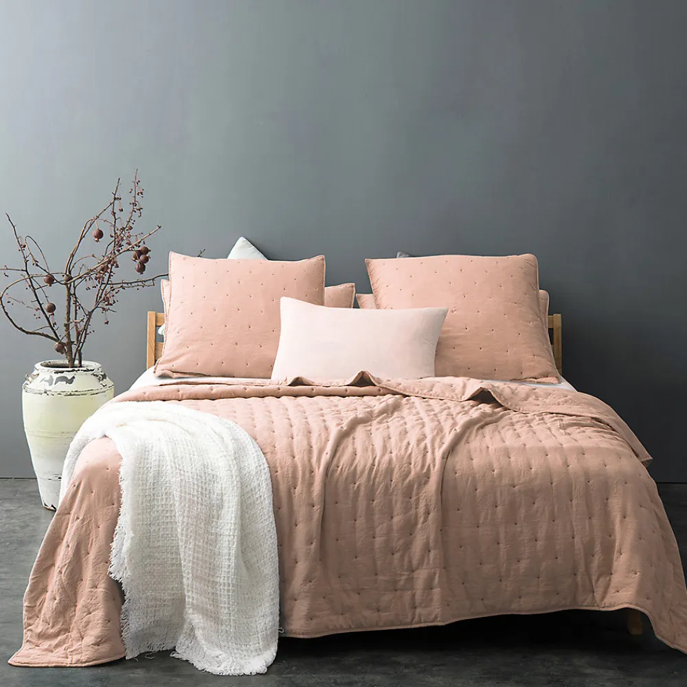 Couvre lit matelassé et moelleux (230x250 cm - Rose Clair)>Linder Discount