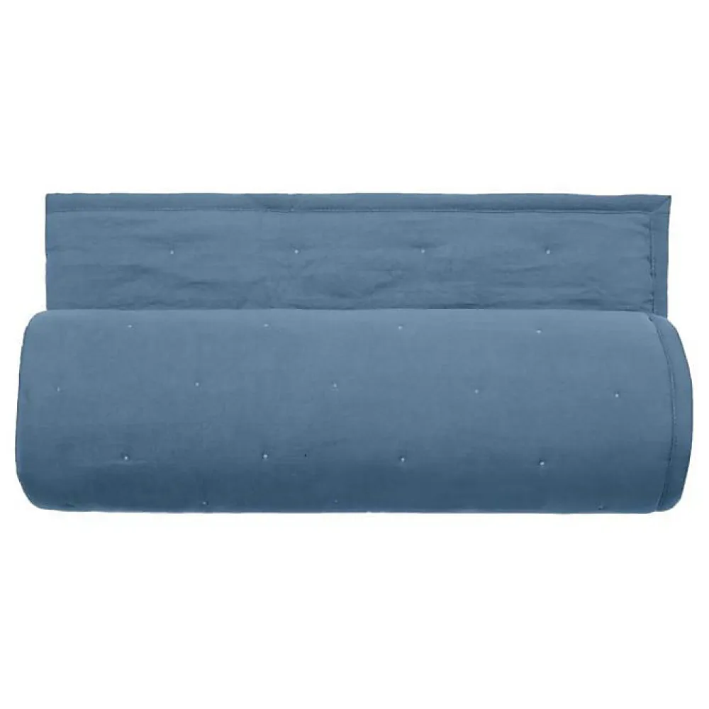 Couvre lit matelassé microfibre lavée "Céleste" toutes dimensions - Céleste Bleu Métal - 240 x 260 cm pour lit "King S>Vent Du Sud Clearance